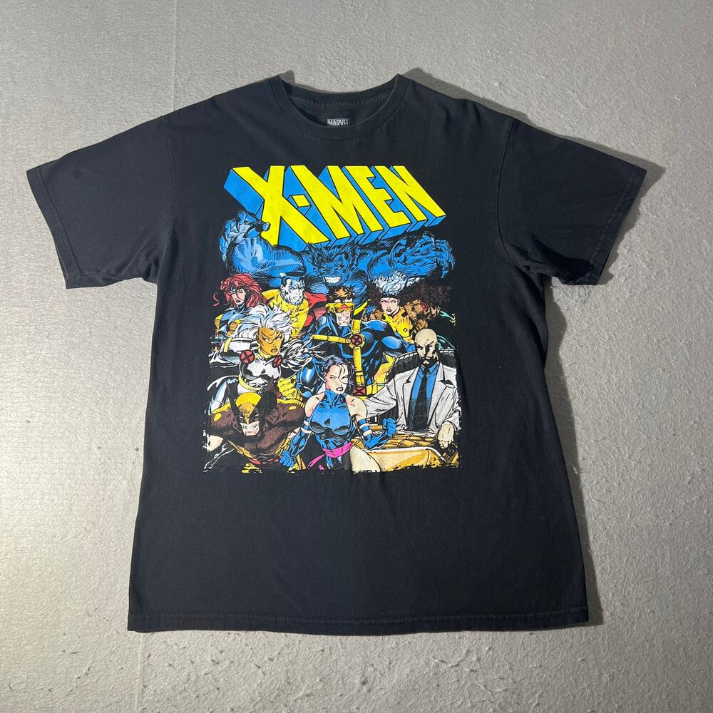 Marvel X-Men Graphic Tee Mens Medium Black Comic Shirt